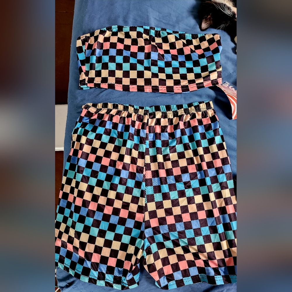Tube Top & Biker Shorts Set